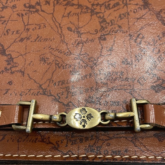 PATRICIA NASH Riot Rust Signature Map Leather Crossbody bag - Picture 3 of 16